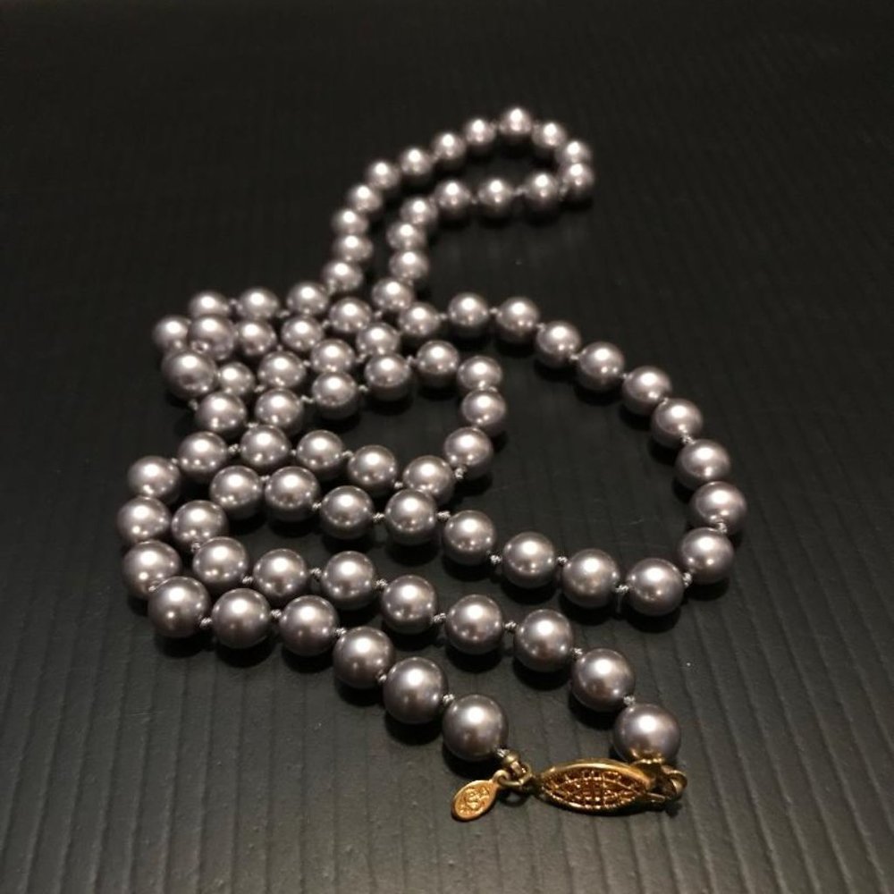 Premier Designs Faux Gray Pearl Necklace - Picture 6 of 7